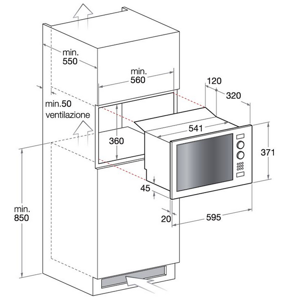 ARISTON/阿里斯顿嵌入式微波炉MWKA 211 X